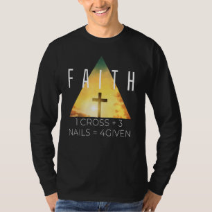 T-shirt Une croix trois clous pardonnés mignon chrétien Es