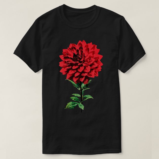 T-shirt Une Dahlia Rouge (Design devant)