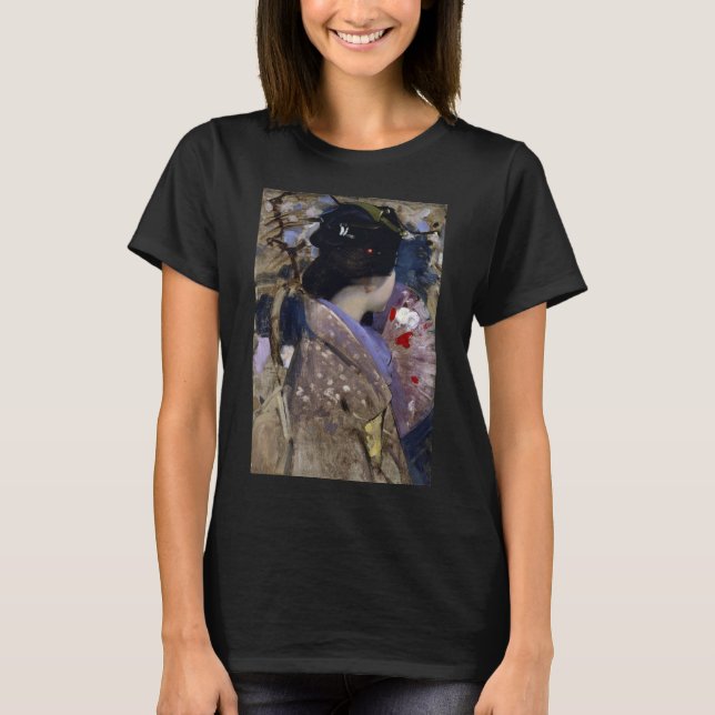 T-shirt Une dame japonaise avec un fan de George Henry (Devant)