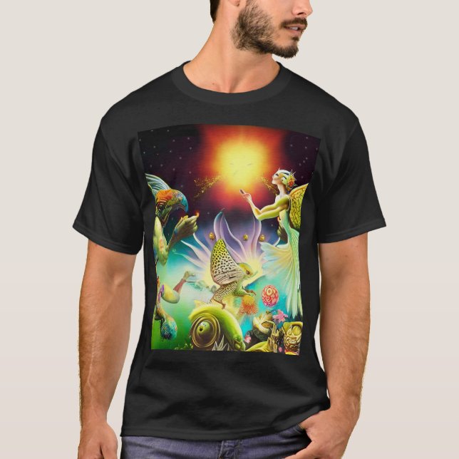 T-shirt Une époque de peinture à l'huile repensée (Devant)