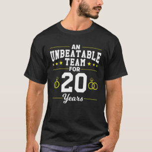 T-shirt Une équipe imbattable pour 20 ans de mariage