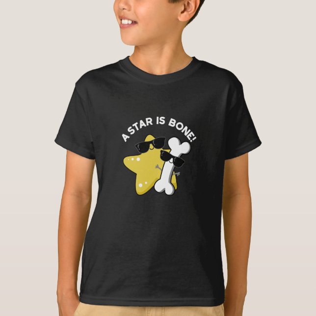 T-shirt Une Étoile Est Bone Funny Film Titre Pun Dark BG (Devant)