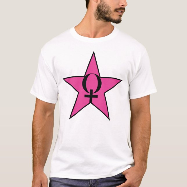 T-shirt Une Étoile Rose Du Féminisme v3 (Devant)