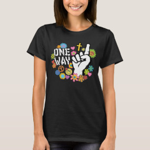 T-shirt Une façon Jésus peuple chrétien Révolution Finger 