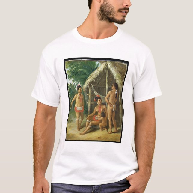 T-shirt Une famille de Carib de l'Îles-Sous-le-Vent en (Devant)