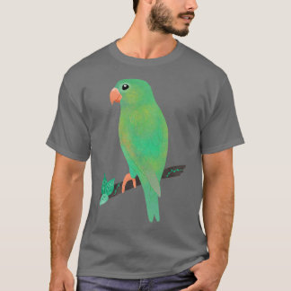 T-shirt Une faune de perroquets vert