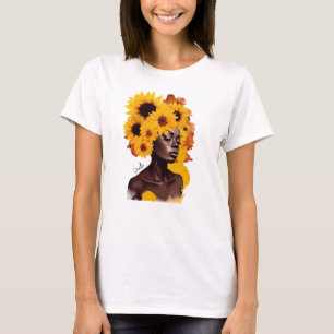T-shirt Une femme afro-américaine avec les cheveux afrique