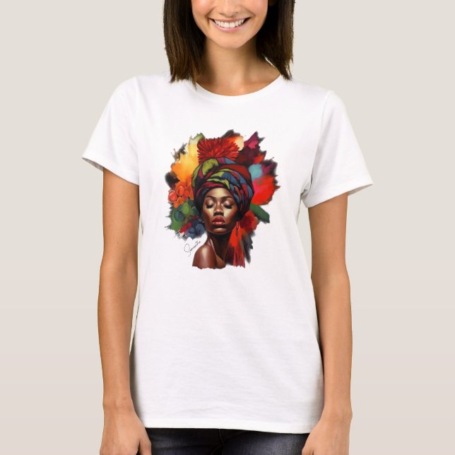 T-shirt Une femme afro-américaine capable (Devant)