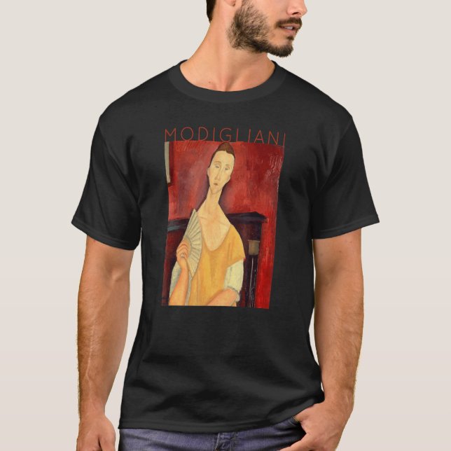 T-shirt Une Femme D'Amedeo Modigliani Avec Un Ventilateur  (Devant)