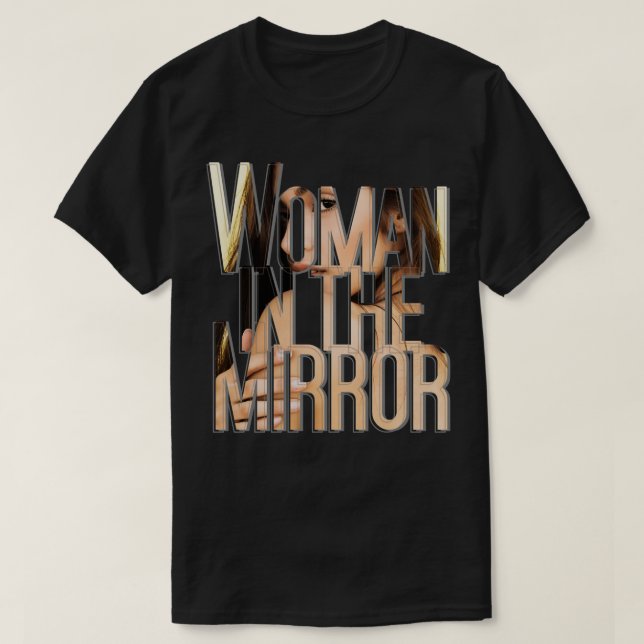 T-shirt Une femme dans le miroir (Design devant)