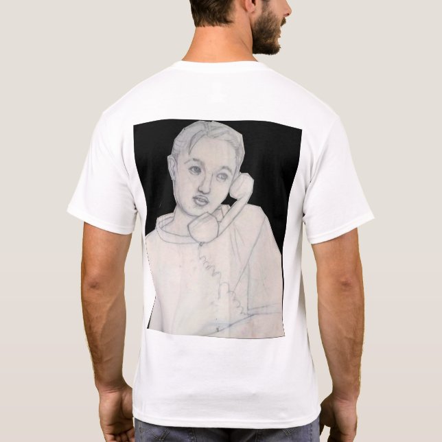 T-shirt Une femme du nom de Yoko à Yokohama dessinée avec  (Dos)