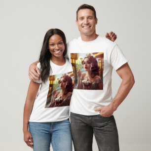T-shirt Une Femme Mangeant Une Fraction De Banane