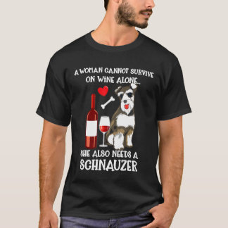 T-shirt Une Femme Ne Peut Pas Survivre Au Vin Seule A Beso