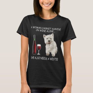 T-shirt Une Femme Ne Peut Pas Survivre Seule Au Vin, Elle 