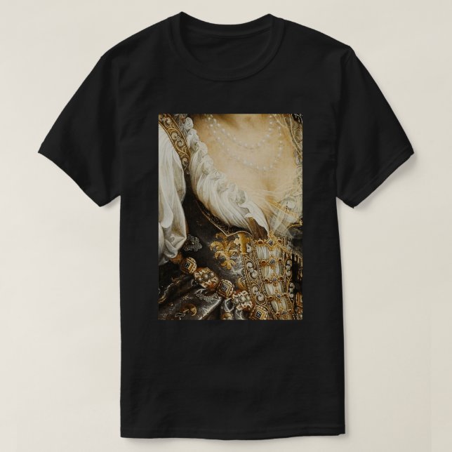 T-shirt Une Femme Portant Des Perles Peinture Renaissance (Design devant)