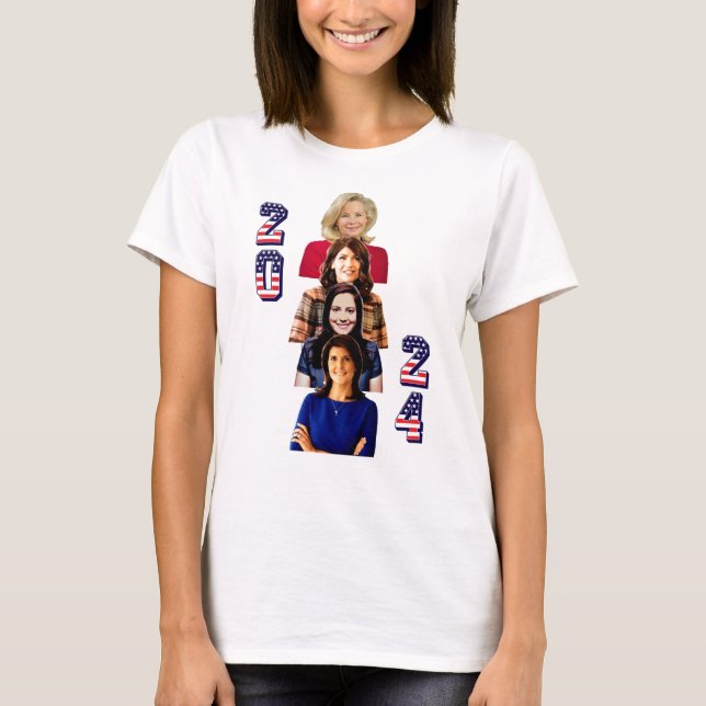 T-shirt Une femme présidente 2024 (Devant)