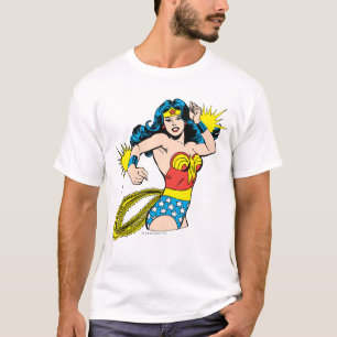 T-shirt Une femme se tortille avec des menottes brillantes