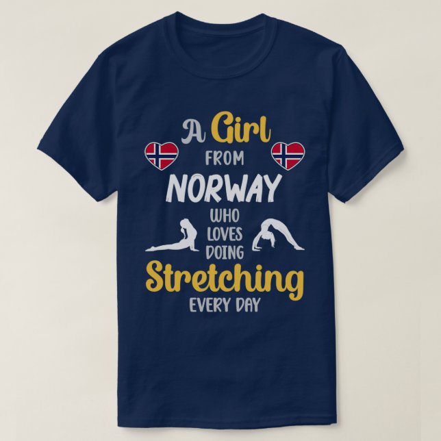 T-shirt Une Fille De Norvège Qui Aime Faire Des Étiquettes (Design devant)