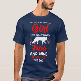 T-shirt Une fille qui aime le vin et les ennemis