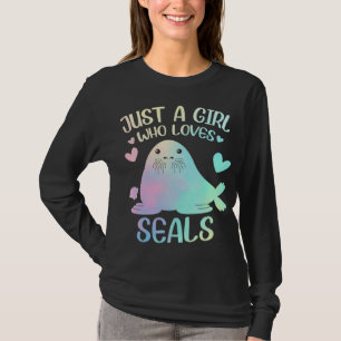 T-shirt Une fille qui aime les phoques