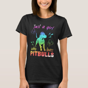 T-shirt Une fille qui aime les Pitbulls
