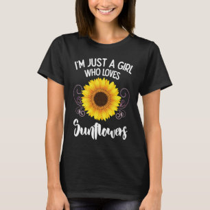 T-shirt Une fille qui aime les tournesols été