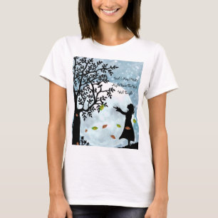 T-shirt Une Fille Qui Souhaite Sur Un Arbre