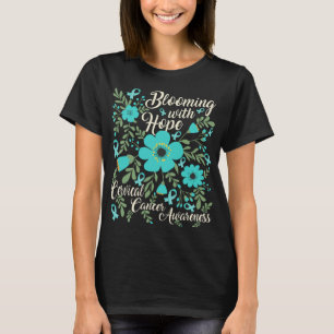 T-shirt Une floraison avec la sensibilisation au cancer du