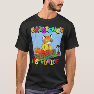 T-shirt Une fosse et un corbeau d'existence futiles
