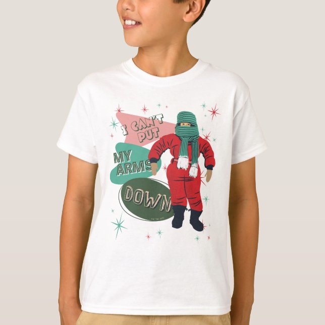 T-shirt Une histoire de Noël - Je ne peux pas mettre mes b (Devant)