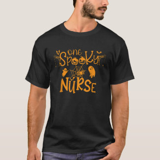 T-shirt Une infirmière Éffrayante fantôme Citrouille d'hor