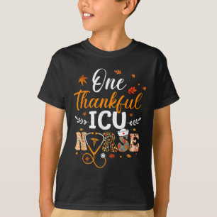 T-shirt Une Infirmière Icu Remerciante Thanksgiving Drôle 