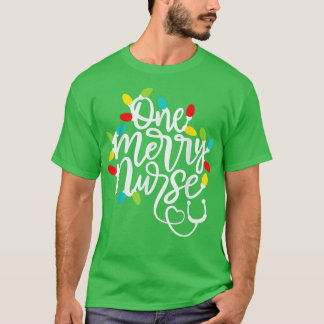 T-shirt Une infirmière joyeuse Funny Holiday Christmas Ste