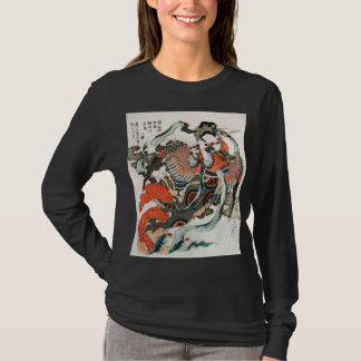T-shirt Une Japonaise Jouant De La Flûte