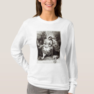 T-shirt Une jeune femme somnolant avec un ange