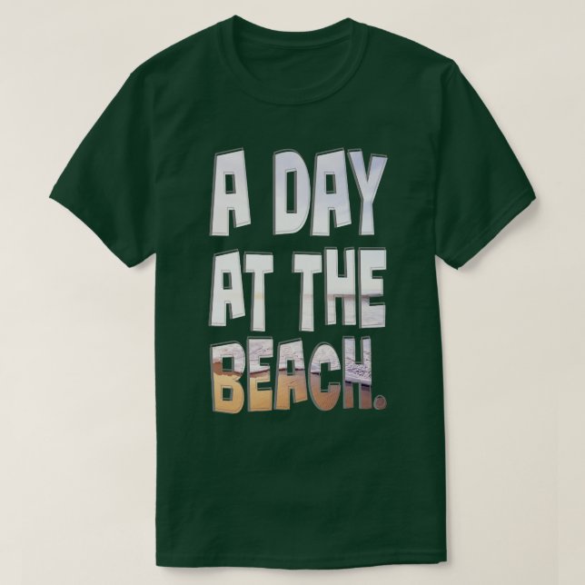 T-shirt Une journée à la plage (Design devant)