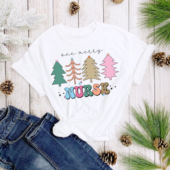 T-shirt Une Joyeuse infirmière amusant Noël femmes de Noël (Créateur téléchargé)
