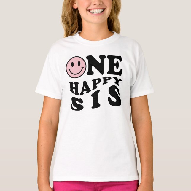 T-shirt Une joyeuse soeur | Pink Matching One Family Anniv (Devant)