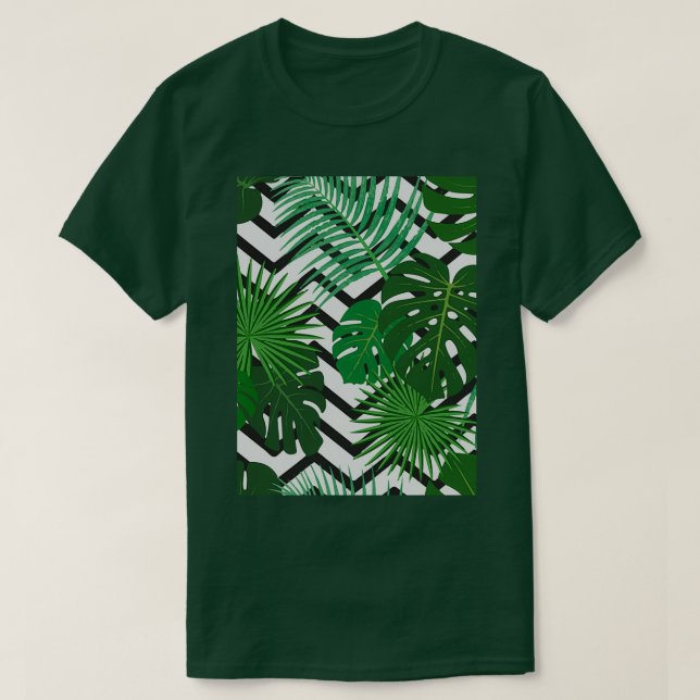T-shirt Une jungle exotique motif sans charme laisse (Design devant)