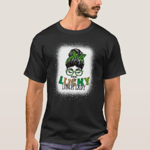 T-shirt Une Lucky Lunch Lady Bleached Messy Bun St Patrick