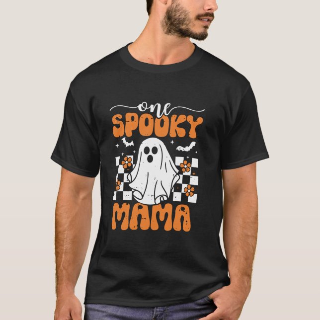 T-shirt Une Mama Éffrayante Matching Famille Costumes d'Ha (Devant)