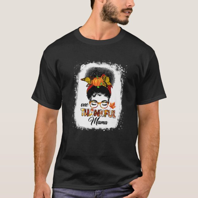 T-shirt Une Mama Gentil Drôle Mâle Mâle Bun Automne Que (Devant)