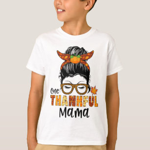 T-shirt Une Mama Remerciée Funny Automne Thanksgiving M