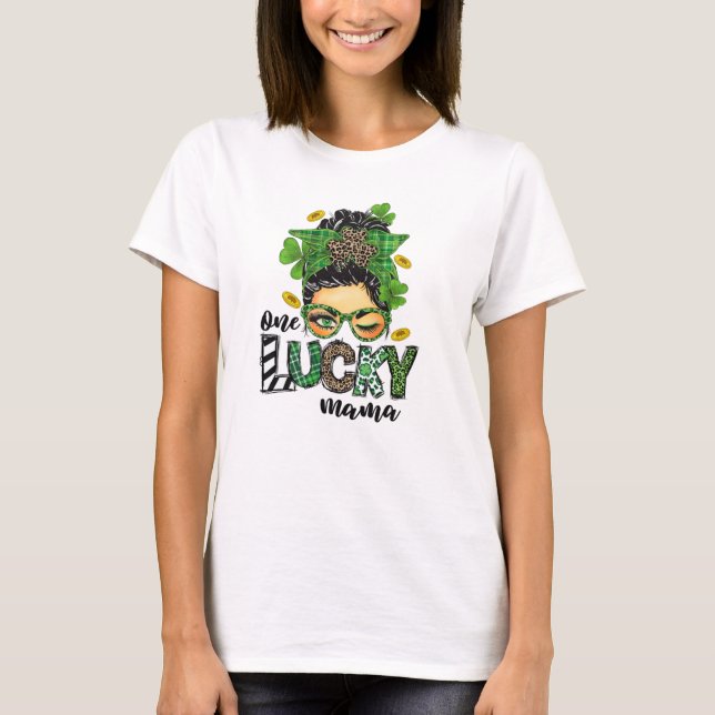 T-shirt "Une Maman Chanceuse" (Devant)