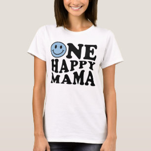 T-shirt Une maman heureuse   Blue Matching One Family Bird