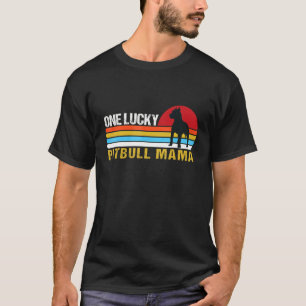 T-shirt Une maman Pitbull chanceuse drôle de la Saint-Patr