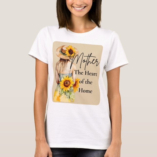 T-shirt Une mère en robe de soleil avec verset biblique (Devant)