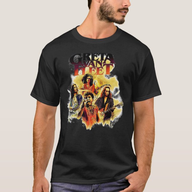 T-shirt une musique greta van metal flotte n roll band (Devant)