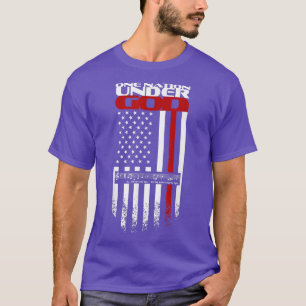 T-shirt Une nation rétro sous l'hymne national du drapeau