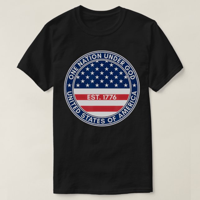 T-shirt Une nation sous Dieu (Design devant)